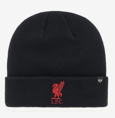 LIVERPOOL FC ADULT CUFF KNITTED HAT NAVY - OFFICIAL FOOTBALL GIFT, WINTER, LFC