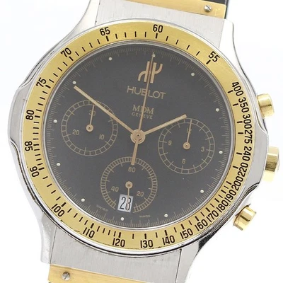 Reloj de cuarzo para hombre HUBLOT MDM 1620.2 cronógrafo fecha esfera negra_914569 Foto 1 de 4