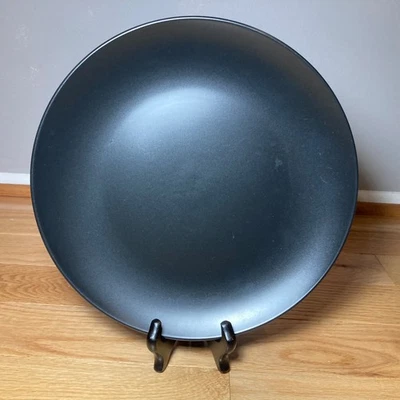 Pier 1  Black Matte Stoneware Dinner Plate - 10-3/4” - Image 1 of 4