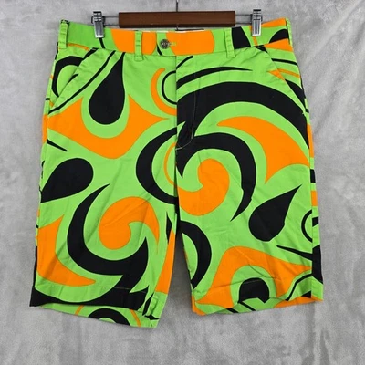 Loudmouth 高尔夫短裤抽象印花休闲五颜六色男式 36 码 — 第 1/4 张图片