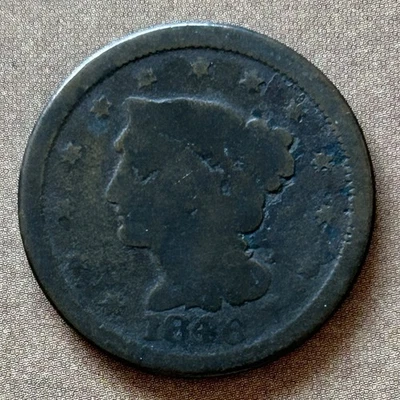 1846 Braided Hair Large Cent (Part of a Large Cent Collection) - Image 1 of 4