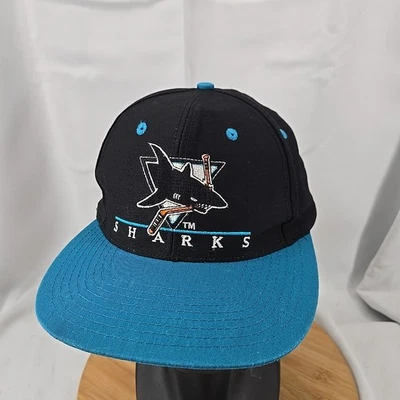 Sombrero SnapBack Vintage Años 90 San Jose Sharks NHL  Foto 1 de 4