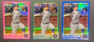(3) 2015 Topps Chrome #151 Jose Altuve Blue Green & Pink Refractors Lot Mint - Picture 1 of 6
