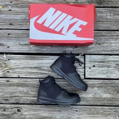 De Colección Nike Air Manoa LTH 613547-001 ACG Botas Talla 3Y NEGRAS NUEVAS Foto 1 de 4
