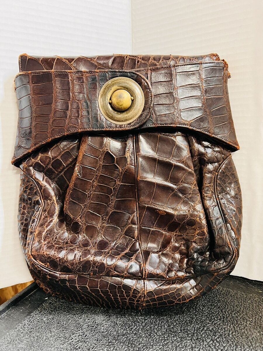 Crocodile/Alligator Purse 1940s Vintage Bags, Handbags Crocodile/Alligator Purse 1940s Vintage Bags, Handbags