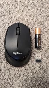 Logitech M275 Black 2.4ghz Wireless Mouse with USB Receiver And Battery - Picture 1 of 2