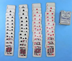 Vintage Set Miniaturblaue Elfen Spielkarten in OVP - Bild 1 von 7