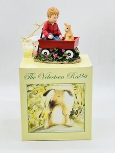 Estatuilla de colección Westland The Velveteen Rabbit Boy and Bunny in Wagon 2000 rara - Imagen 1 de 11