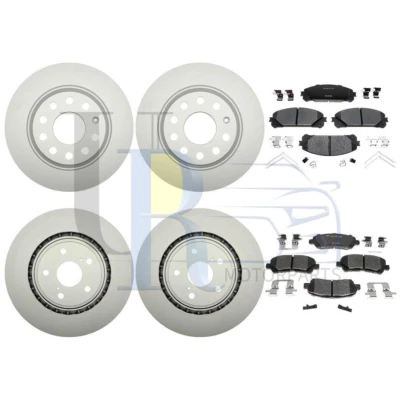 Kit de rotores de freno recubiertos pastillas de cerámica para Toyota Highlander 2008-2014 Foto 1 de 4