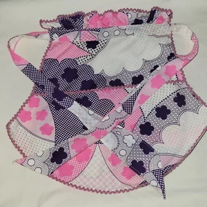 Handmade Child's Apron Craft Or Egg Gathering Apron Pink Purple Farm Girl Pocket - Picture 1 of 9