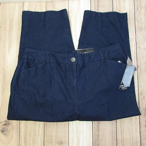 Kim Rogers Blue Capri Pants Size 16 Denim Comfort Waist High Rise Flat NEW $44 - Picture 1 of 11