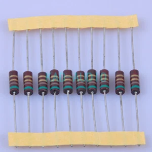 Resistencia de colección de composición de carbono de 0,5 W 5,1 K ohmios de 10 piezas para amplificador de tubo hágalo usted mismo - Imagen 1 de 3