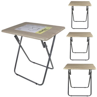 Wooden Folding TV Side Table Laptop Desk Picnic Coffee Snack Stand Living Room - Image 1 of 2