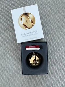 Georg Jensen 2022 Holiday Ball Gold Christmas Ornament, SALE PRICE! - Picture 1 of 3