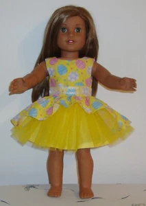 18" Doll Easter Yellow Easter Egg Tulle Dress (Fits American Girl) -New-Cute! - Picture 1 of 1