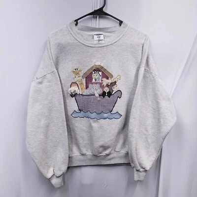 DE COLECCIÓN JERZEES NOAH'S ARK MUJER Talla 2X SUDADERA JERSEY GRIS 3D Barba de Noé Foto 1 de 4