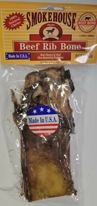 Smokehouse Beef Rib Bone Natural 6 Inch Long Dog Treat - Picture 1 of 2
