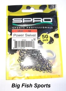 SPRO POWER SWIVELS #SPSB-05-50 NUOVO! QTY 50, TAGLIA 5, TEST 120LB - Foto 1 di 2