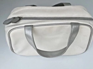 Nordstrom White Makeup Bag Plastic-Lined Leather - Picture 1 of 5