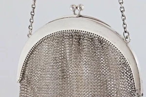 Art Deco Abendtasche Theatertasche 20er/30 Jahre 203 Gr. 925er Silber 632K - Bild 1 von 8