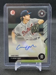 2020 Bowman Next Baseball America Top 100 Prospects Auto Card Casey Mize Tigers