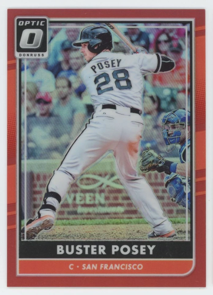2016 Donruss Optic Red Buster Posey 18/99 San Francisco Giants #155 - Image 1 of 2