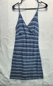 ENT Entrancy Blue Striped Dress Size M - Picture 1 of 5
