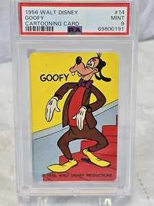 1956 Walt Disney Cartooning Card #14 Goofy PSA 9 MINT Pop 6 - Bild 1 von 4