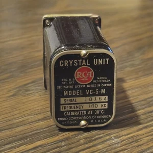 RCA Crystal Unit Model VC-5-M Radio Corporation Untested - Zdjęcie 1 z 4