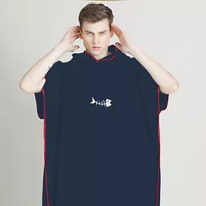 Bademantel Badeponcho Kapuzen Saunamantel Strandtuch Morgenmantel Unisex Kapuze - Bild 1 von 1