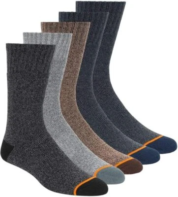 Weatherproof Men's 5 Pack Thermal Crew Socks BLACK AND GREY MIX - Image 1 of 4