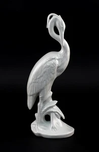 9942848-a Graureiher Wagner & Apel Porzellan weiß Figur Vogel H23cm - Picture 1 of 3