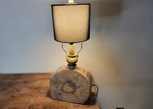 Rustic Handmade Live Edge Table Lamp - Picture 1 of 6