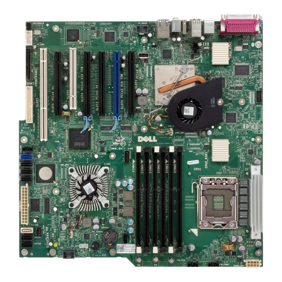 Motherboard Dell 0D881F LGA1366 DDR3 Firewire Esata For Precision T7500 - Image 1 of 3