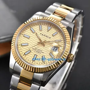 39mm New Arrival Parnis Gold Dial Men's Watch Miyota 8215 Automatic wristwatch - Picture 1 of 4