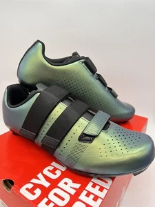 Santic Road Bike Cycling Green Self-lock Riding Shoes US Size 9 - Picture 1 of 7