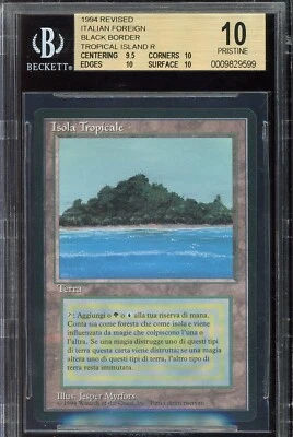 FBB {ITALIAN} PRISTINE BGS 10 Revised Tropical Island ~ Vintage MTG/Magic!!! - Image 1 of 2