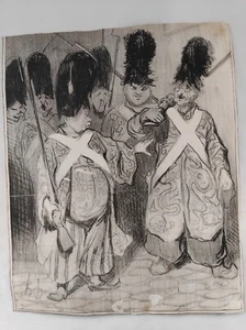 HONORE DAUMIER CHINESISCHE SOLDATEN CHINA LITHOGRAPHIE KARIKATUR ENGRAVING R4507 - Bild 1 von 1