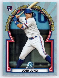 Josh Jung 2023 Bowman Chrome Rookie of the Year Favorites #ROYF-9 Texas Rangers - Picture 1 of 2