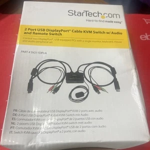 StarTech, SV211DPUA 2-Port USB DisplayPort Cable KVM Switch w/ Audio and Remote - Afbeelding 1 van 4