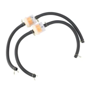 Universal Scooter Motorcycle 6mm Fuel Filter And Hose With Clips Clear Filter - Picture 1 of 5