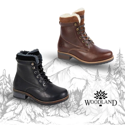 Ladies Woodland Country Ankle Boots Thermal Warm Fur Lining Walking Leather Shoe - Image 1 of 4