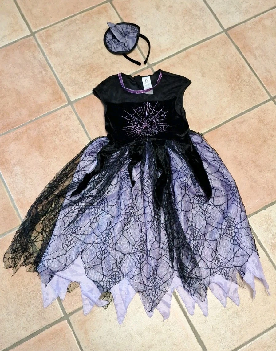 Mexikanisches Mädchen-Kostüm – Poncho-Kleid Mit Rosa Sombrero, Größe XL (12-14 Jahre)