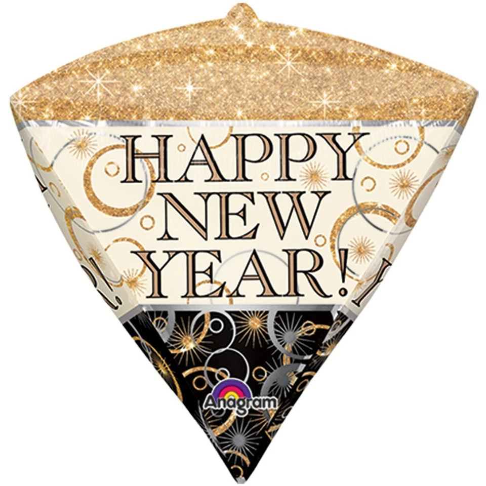 Anagram Happy New Year Sparkle Diamondz 16" Foil Balloon - Image 1 of 1