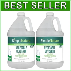 Natural Food & Cosmetic Grade Vegetable Glycerin - 128 oz for Skincare & Cooking - Picture 1 of 7