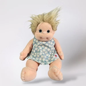 Ty Gear Angel Sitzsack Plüsch Puppe blonde Haare blau Blumen Kleid 2000 Kinder - Bild 1 von 11