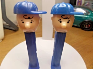 2 PEZ VINTAGE raras variaciones SAD FACE Charly MARRÓN SOMBRERO DEFFERENTE COLOR Cacahuetes - Imagen 1 de 4