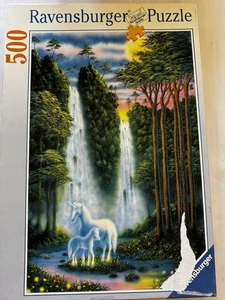 Rompecabezas Ravensburger 500 piezas 1999 The Enchanted Woods UNICORNIO Meiklejohn 142118 - Imagen 1 de 6