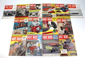 Hot Rod VTG Magazine Lot Bundle 1950's Car Issues Drag MCM Ford Nationals DIY NY - Picture 1 of 24