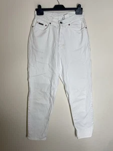 Calvin Klein Jeans Größe 10 weiß Enzymwaschung 28 x 27,5 gerade Baggy USA Hose - Bild 1 von 10
